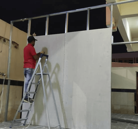 تركيب واجهات اسمنت بورد 2